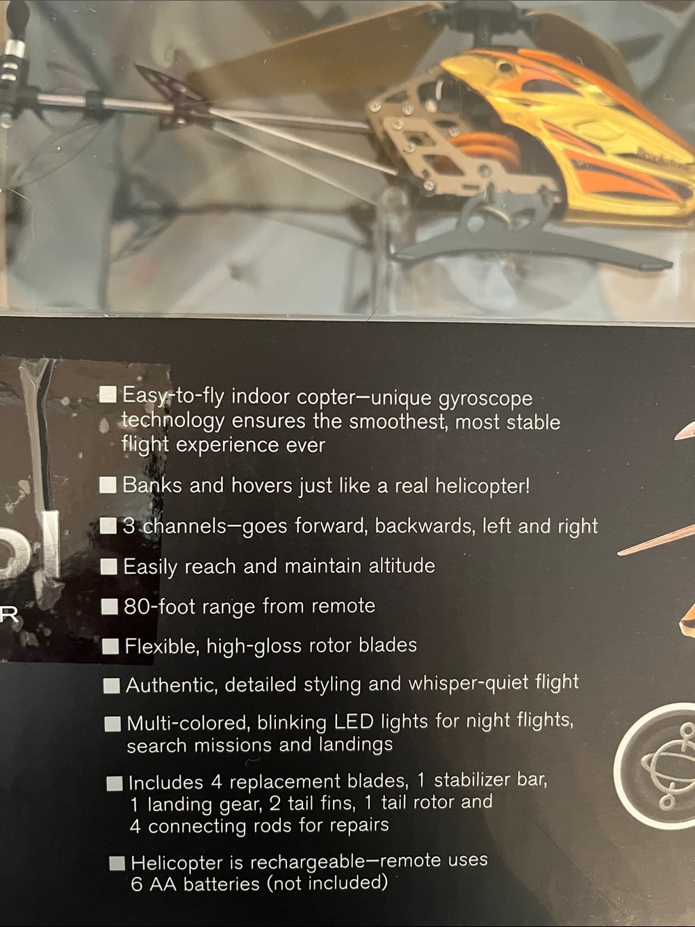 Brookstone Orange & Gold uControl Cloud Force RC Helicopter - Picture 2 of 3